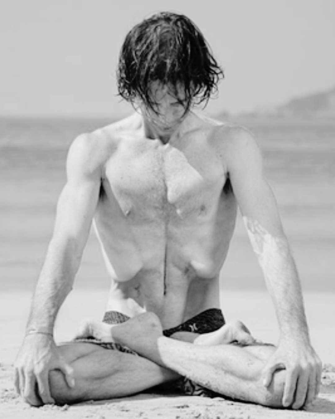 Woman in a seated yoga pose