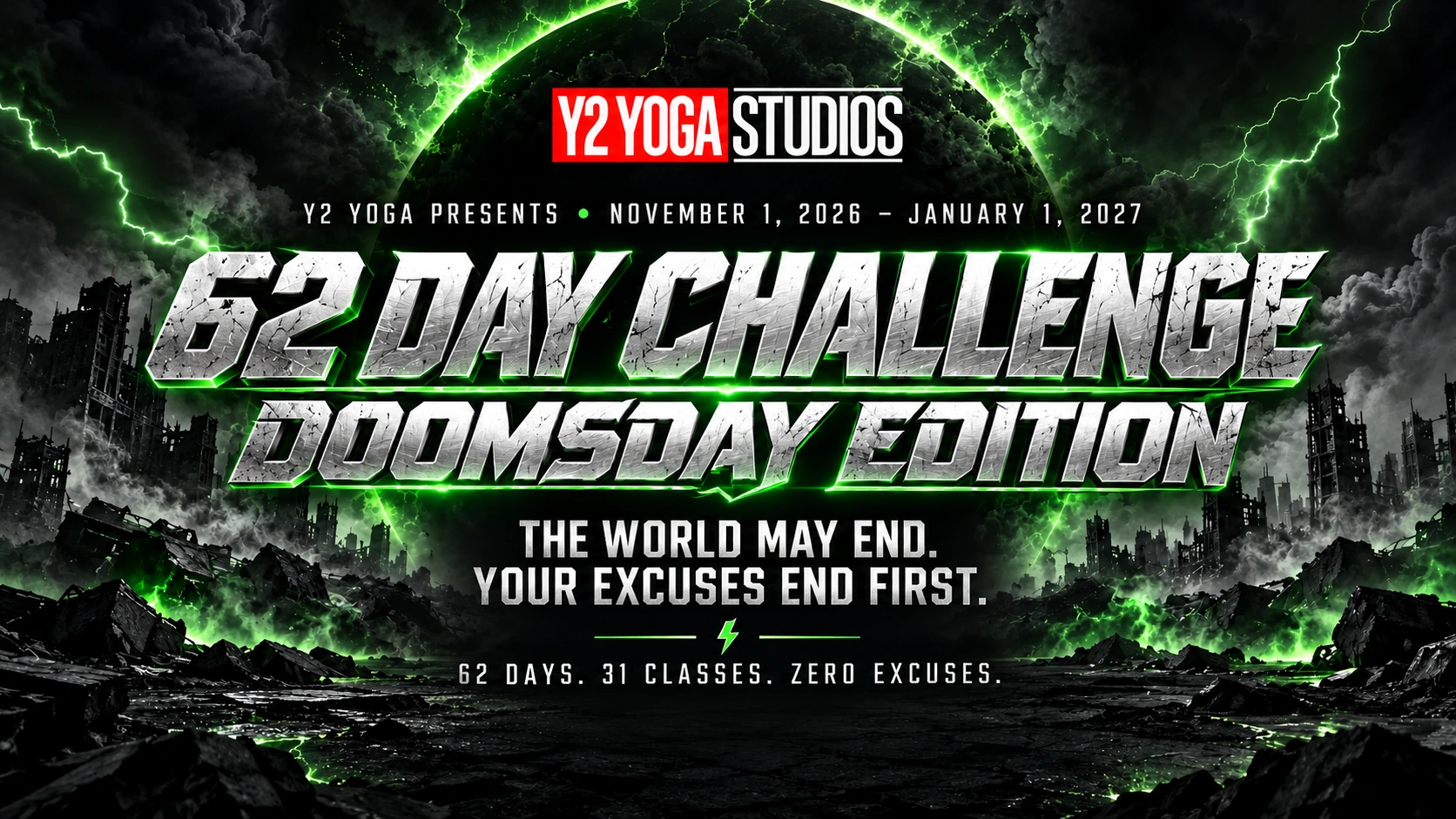 Y2 Yoga Doomsday Edition 62 Day Challenge